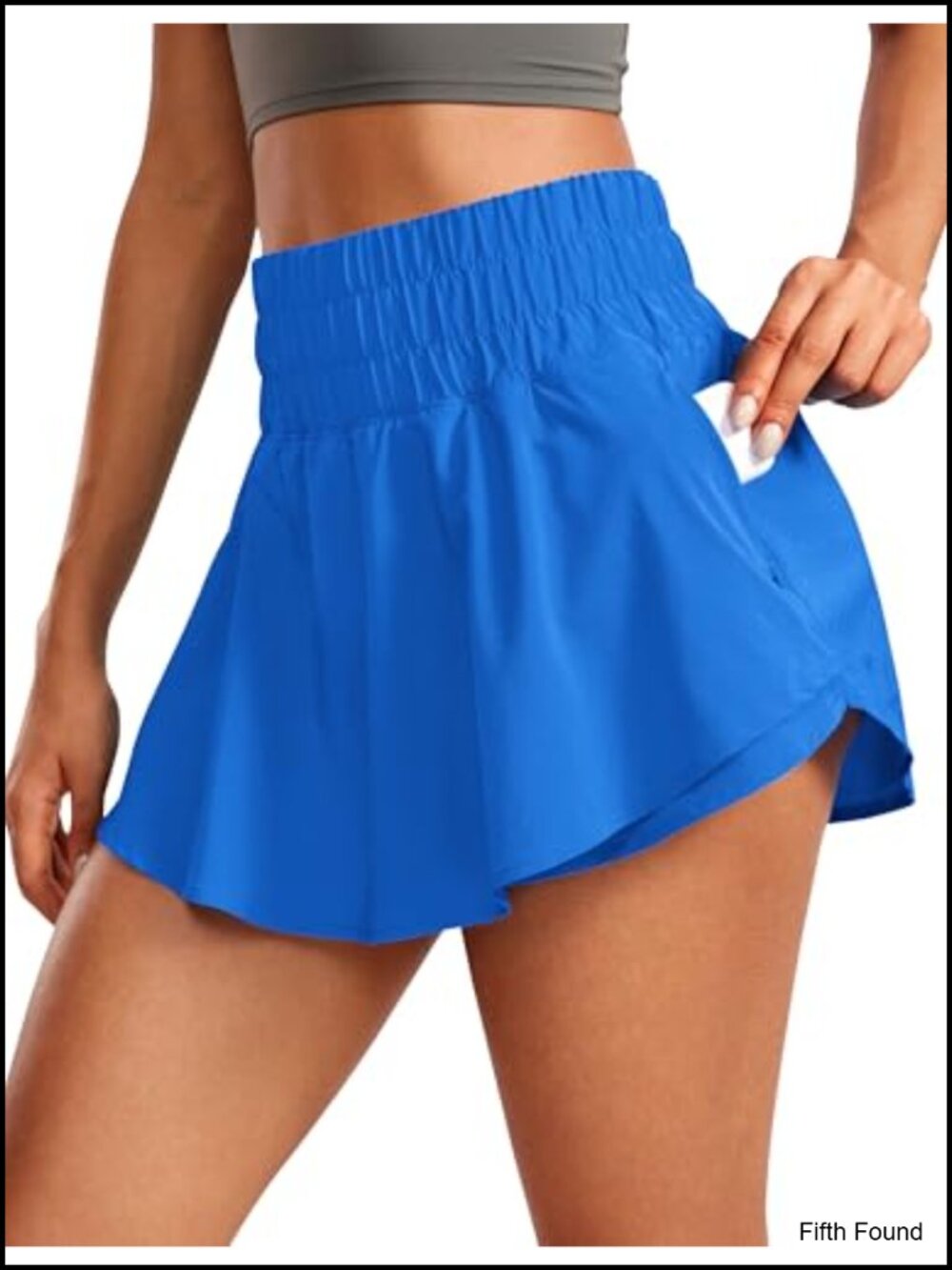 CRZ YOGA Ruffle Skirt Overlay Athletic Skorts Shorts High Rise